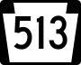 Pennsylvania Route 513 marker