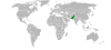 Location map for Austria and Pakistan.