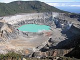 Poas crater at Poás Volcano National Park.