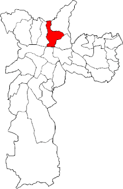 Location of the Subprefecture of Santana-Tucuruvi in São Paulo