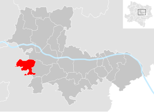 Lage der Gemeinde Sitzenberg-Reidling im Bezirk Tulln (anklickbare Karte)