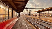 View of the platforms and tracks