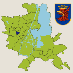 Location within city of Szczecin