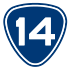 Provincial Highway 14 shield}}