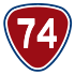 Provincial Highway 74 shield}}