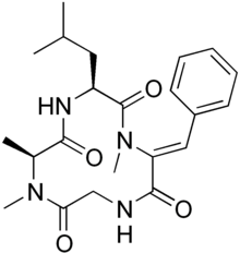 Chemical structure of tentoxin