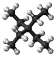 Ball and stick model of tetraethylmethane