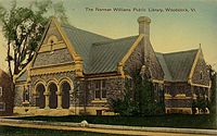 Norman Williams Public Library c. 1910, built in 1883–1884