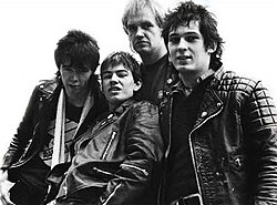 1979. Left to right: Ian "Strang" Barnes, Tommy O'Kane, John McVittie and Phil Hendriks