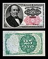 Fifth issue of the twenty-five-cent fractional currency