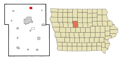 Location of Badger, Iowa