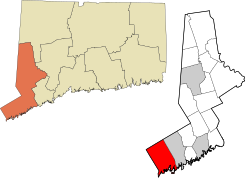 Greenwich's location within the Western Connecticut Planning Region and the state of Connecticut