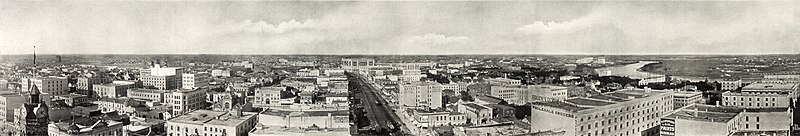 Panorama of Winnipeg, Manitoba, Canada, photographed from top of Union Bank Building in 1907
