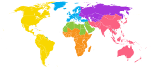 World Organization of the Scout Movement map