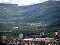 Leimbach (Zürich), lower Sihltal and Albis hills, as seen from Käferberg