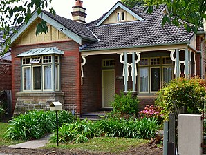 Federation bungalow house in Ashfield.