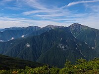 鳳凰山からの白峰三山（９月）