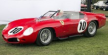 The winning Ferrari 250 TRI/61 of Gendebien and Hill