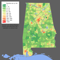 Image 24Alabama's population density, 2010 (from Alabama)