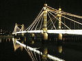 Albert Bridge in London at night