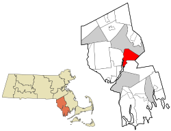 Location in Bristol County in Massachusetts