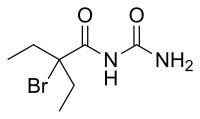 Skeletal formula of carbromal