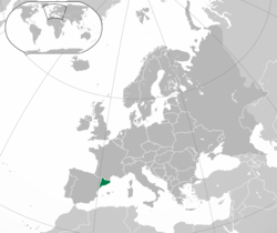 Location of the Catalan Republic within Europe.