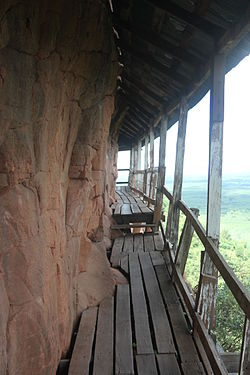 Walkway on the side of Phu Thok mountain