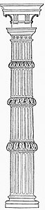 French Doric order column by Philibert Delorme
