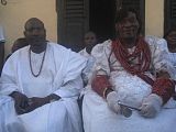 Prince Orimadegun Aragun Ogunoye and Chief Oronbato of Igboroko Quarter during the 2013 Igogo festival