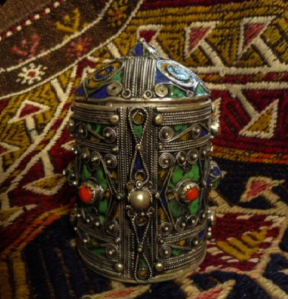 Coffre à bijoux kabyle rond