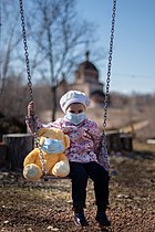 Un bambino durante la quarantena