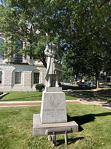 The statue in August 2020
