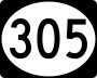 Mississippi Highway 305 marker