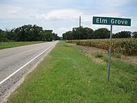 The small community of Elm Grove is near the midpoint of FM 2614. The view is to the west-northwest.