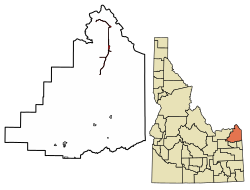 Location of Island Park in Fremont County, Idaho.