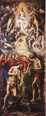 Baptism of Christ 1597-1600 315 x 144 cm Museo del Prado (Madrid)