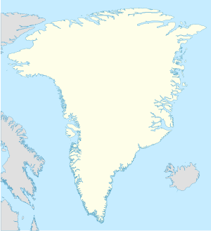 Scoresby Sound på en karta över Grönland