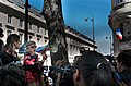 Intervention pendant la manifestation contre le projet de loi renseignement