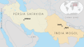 Safavid Iran (1501–1736 AD) and Mughal Empire (1526–1857 AD) in 1630 AD.