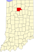 State map highlighting Fulton County