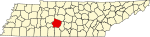 State map highlighting Maury County