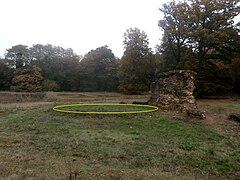 La cella. La ligne jaune matérialise son contour.