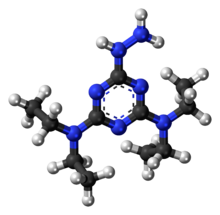 Ball-and-stick model of the meladrazine molecule