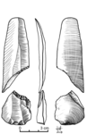 Produit de la fracture par microburin : un microburin proximal