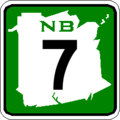 Signalisation d'une route principale du Nouveau-Brunswick.