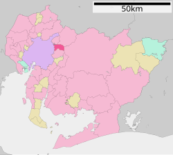 Location of Nagakute in Aichi Prefecture