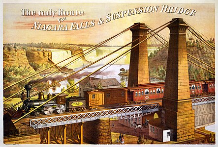 Niagara Falls Suspension Bridge, by Clay, Cosack & Co. (edited by Durova)
