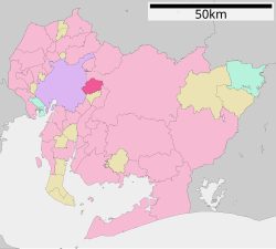 日進市在愛知縣的位置