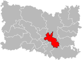 Situation of the canton of Pont-Sainte-Maxence in the department of Oise